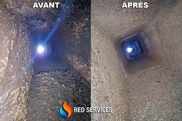 Ramonage avant / après par Red Services